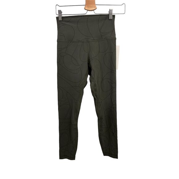 lululemon Align™ High-Rise Pant 25" Size 6 Scripted Yogo Army Green/Dark Olive - Picture 9 of 9